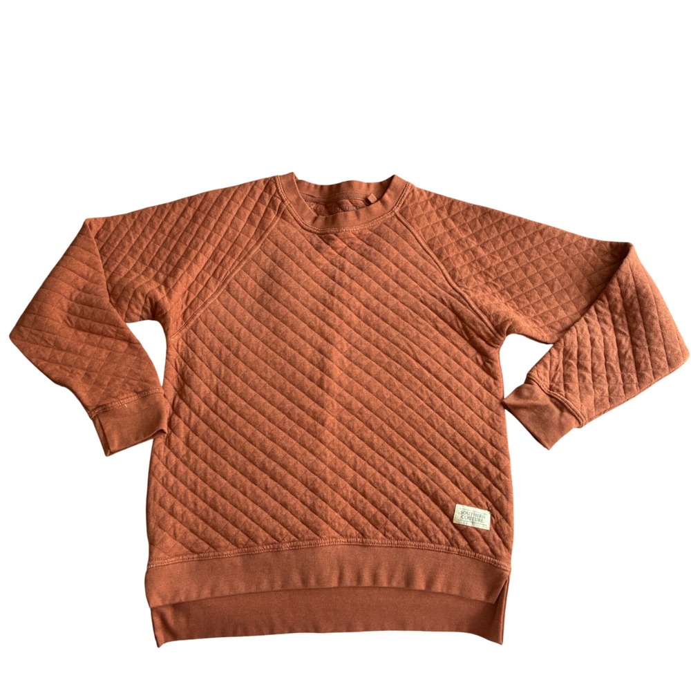 Southern Couture size XL Terracotta Diamond Quilt Oversized Pullover Cotton Slub